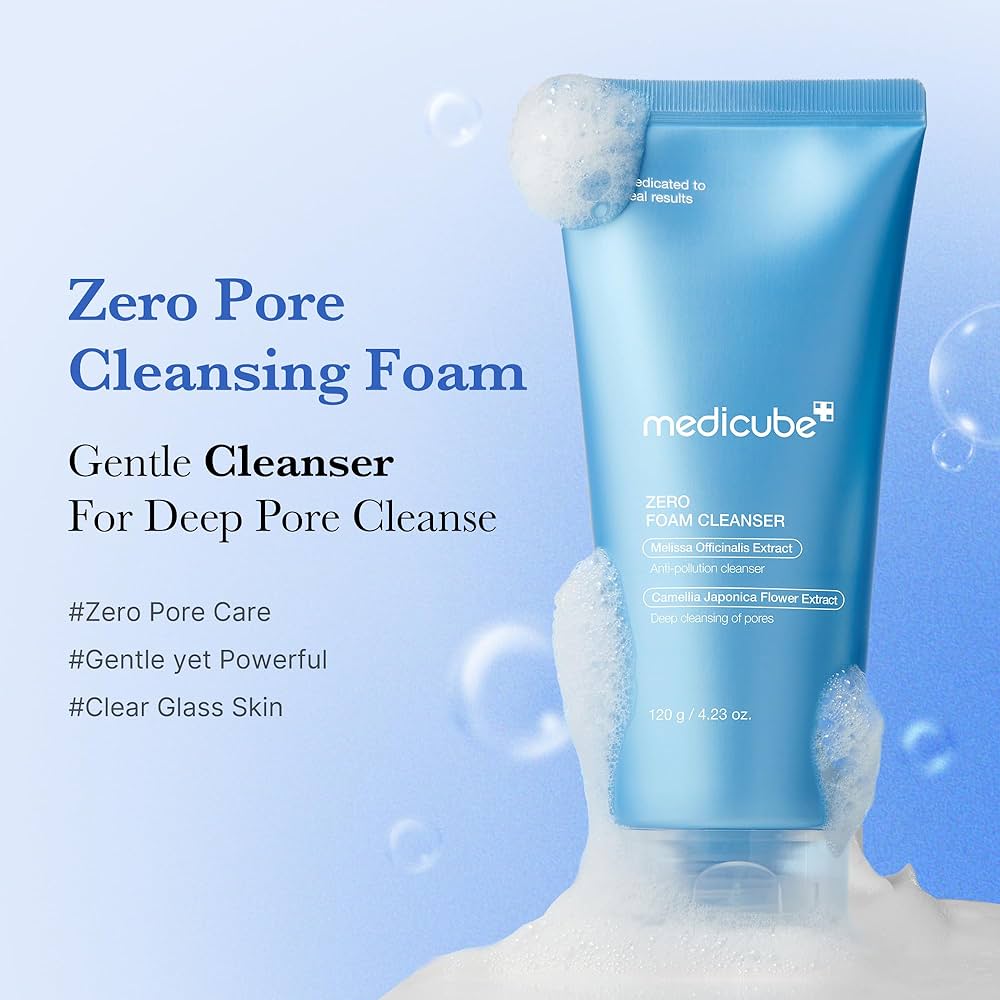 Medicube Zero Foam Cleanser for Sensitive Skin - Sebum Control, Moisture Balance, and Pore Minimization | Korean Skincare 120g
