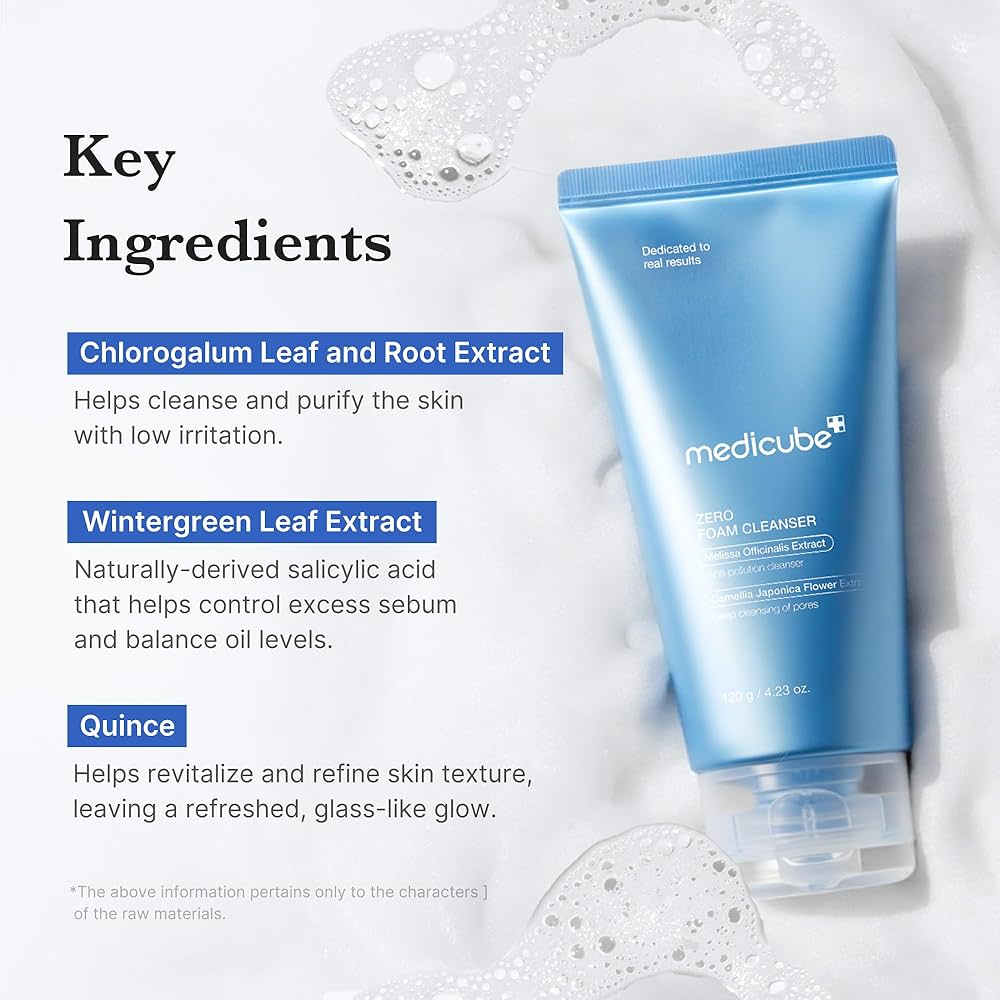 Medicube Zero Foam Cleanser for Sensitive Skin - Sebum Control, Moisture Balance, and Pore Minimization | Korean Skincare 120g