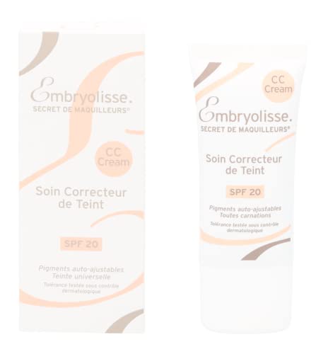 Embryolisse Artist Secret Complexion Correcting Care CC Cream SPF20 30ml - Anti-Redness & Colour Correcting, Lightweight Hydrating Formula Adapts to Skin Tone for a Natural Glowy Finish