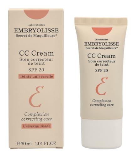 Embryolisse Artist Secret Complexion Correcting Care CC Cream SPF20 30ml - Anti-Redness & Colour Correcting, Lightweight Hydrating Formula Adapts to Skin Tone for a Natural Glowy Finish
